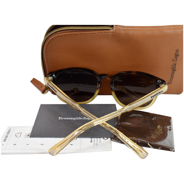 Ermenegildo Zegna Square Men Sunglasses with accessories