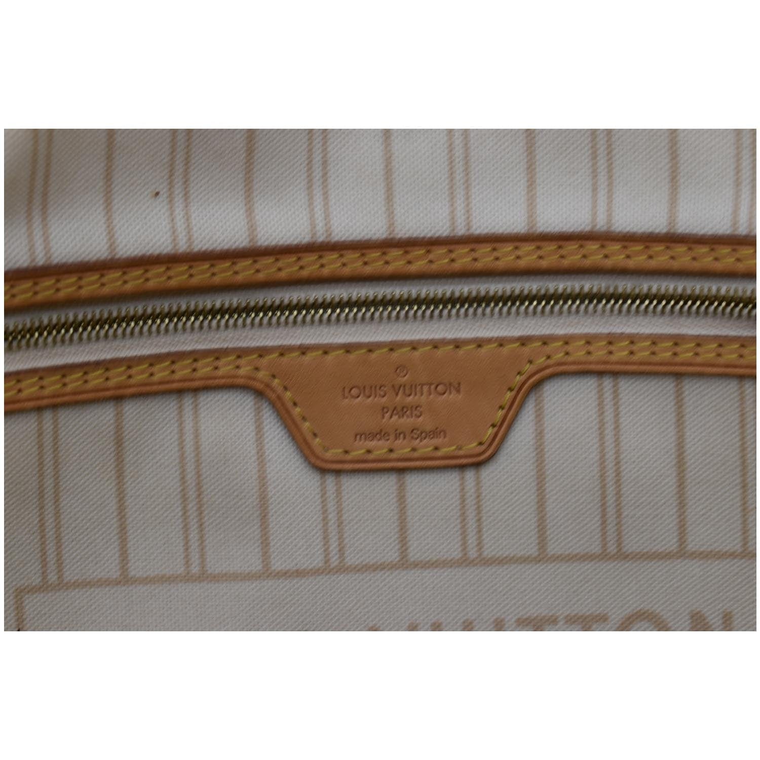 Louis Vuitton White Damier Azur Totally MM Cloth ref.944500 - Joli