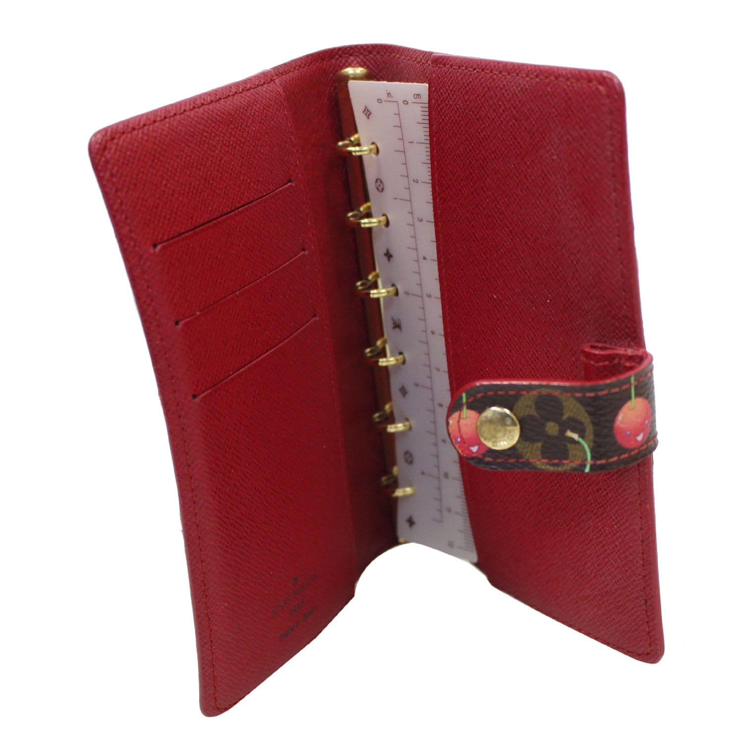Authentic Louis Vuitton Red Epi Agenda PM notebook cover
