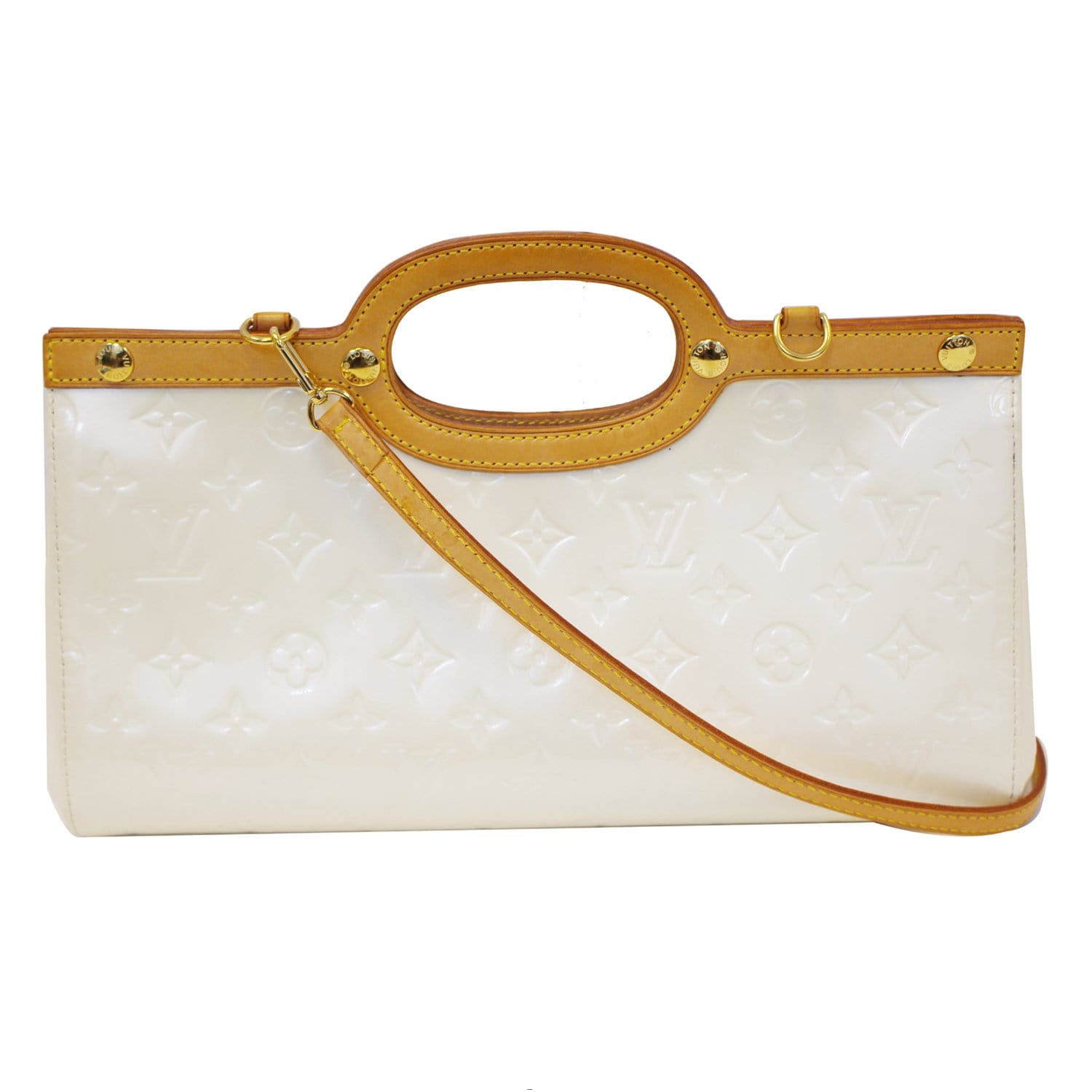 Roxbury patent leather handbag Louis Vuitton Beige in Patent leather -  12183773