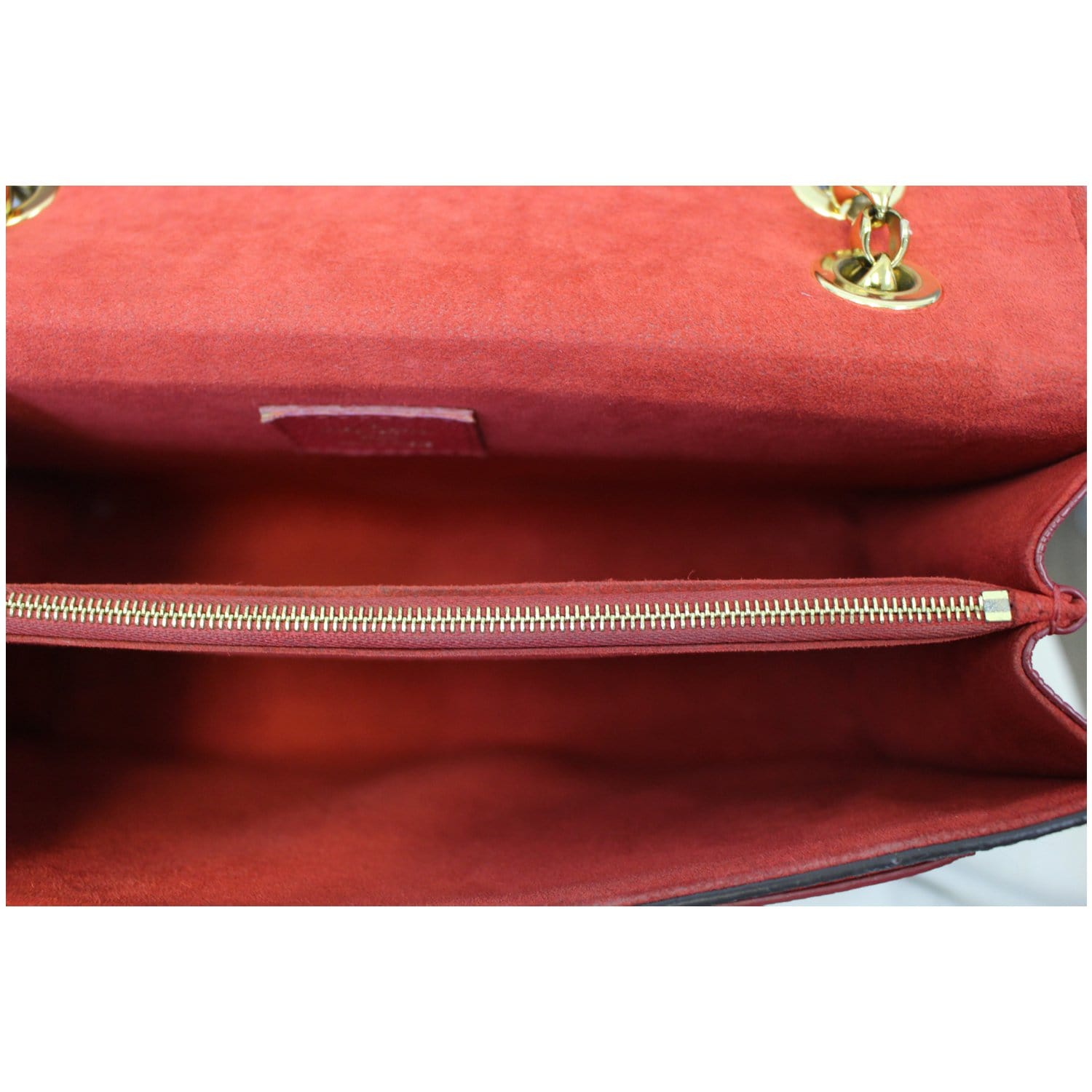 Buy Pre-Owned LOUIS VUITTON Victoire NM Monogram Canvas Cerise Red Leather