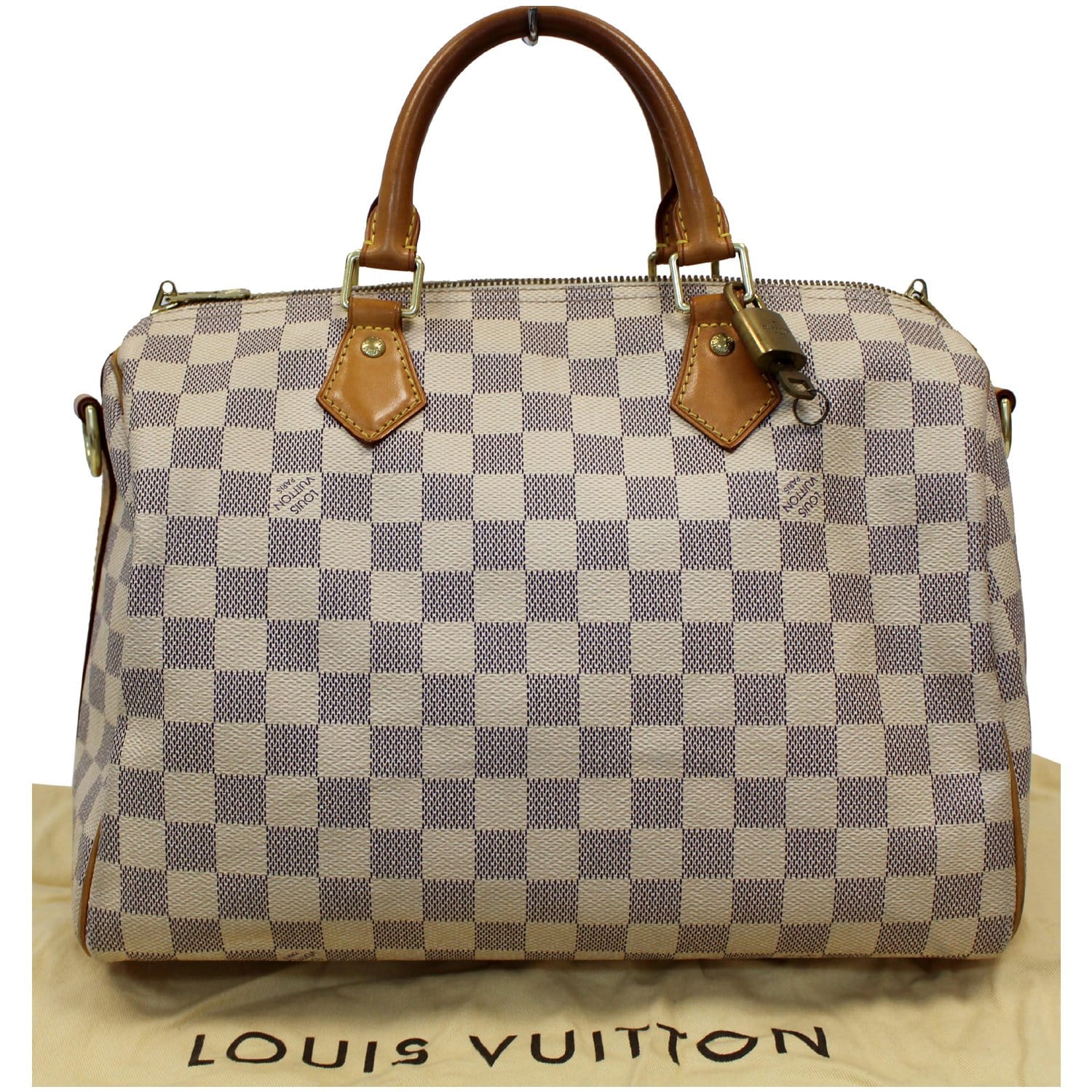 Louis Vuitton, Bags, Louis Vuitton Speedy 3 Damier Azur Canvas Satchel  Hand Bag