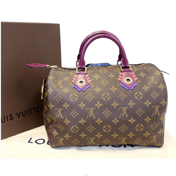 LOUIS VUITTON Totem Speedy 30 Monogram Canvas Satchel Bag-US