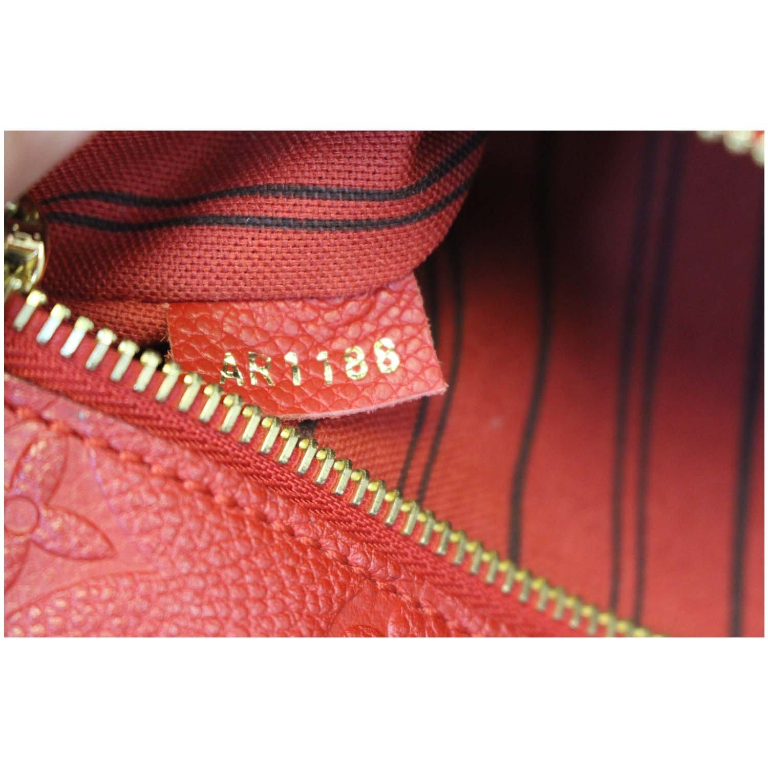Louis Vuitton Pochette Métis Empreinte Cerise Red Leather Cross