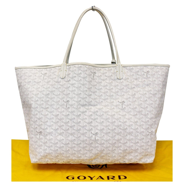 GOYARD Goyardine Saint Louis GM Tote Shoulder Bag White-US