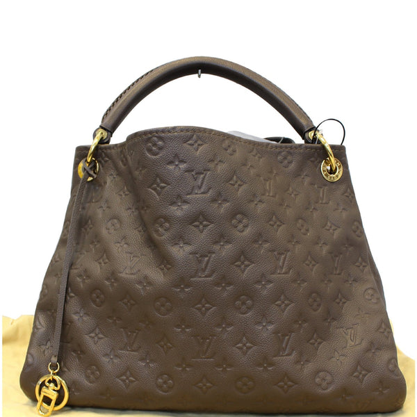 LOUIS VUITTON Artsy MM Monogram Empreinte Leather Shoulder Bag Terre