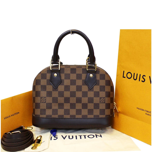 LOUIS VUITTON Alma BB Damier Ebene Satchel Crossbody Bag-US