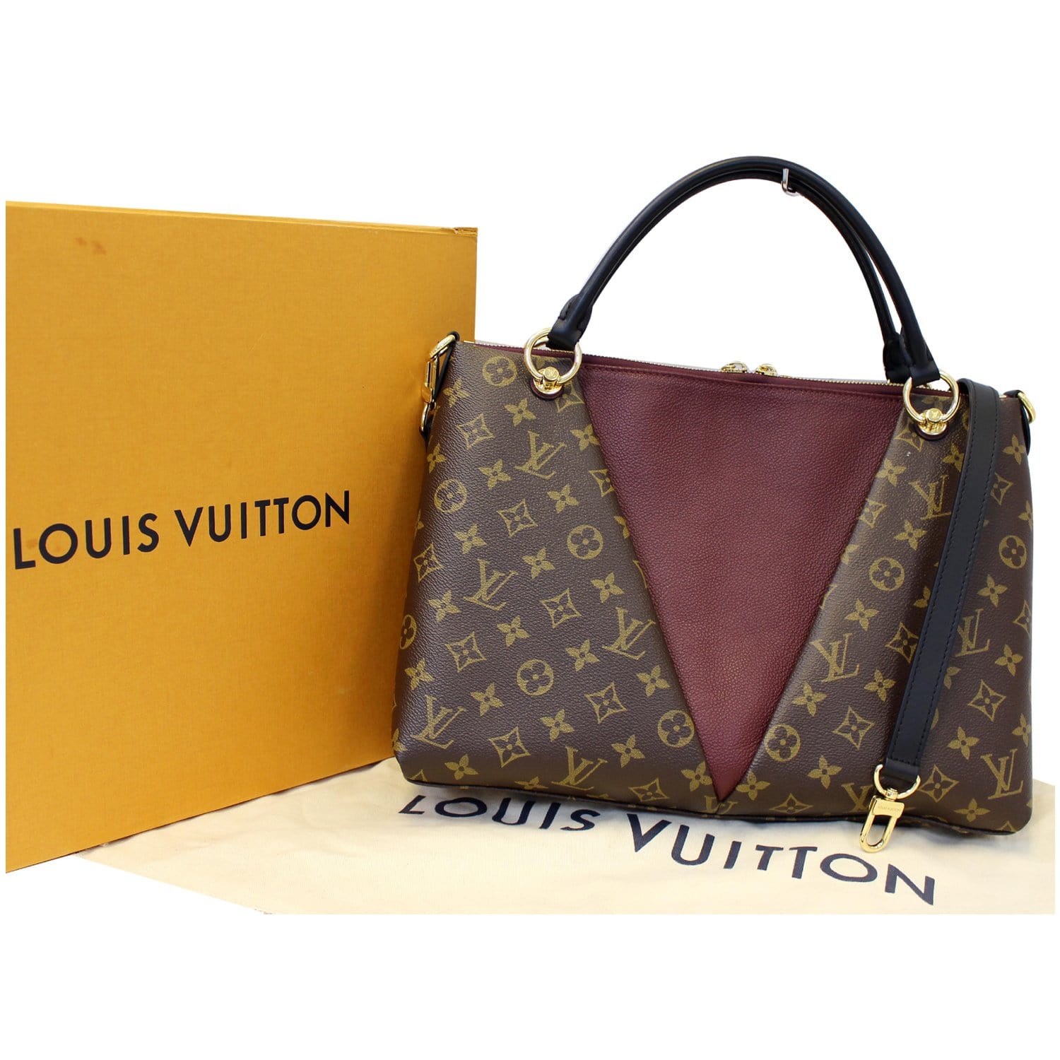 Louis Vuitton Monogram V Tote Mm Bordeaux 583659