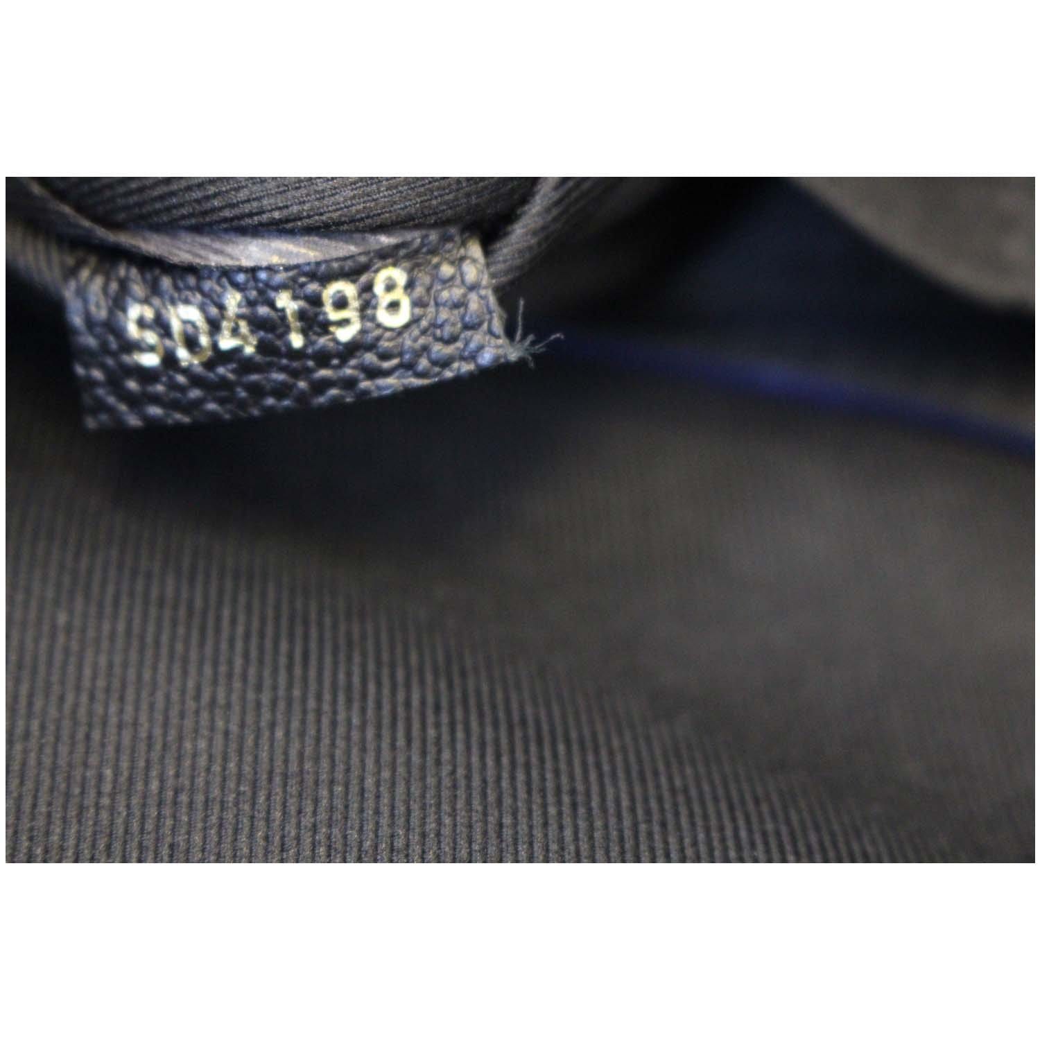 Louis Vuitton Navy Blue Red Leather Monogram Empreinte Blanche