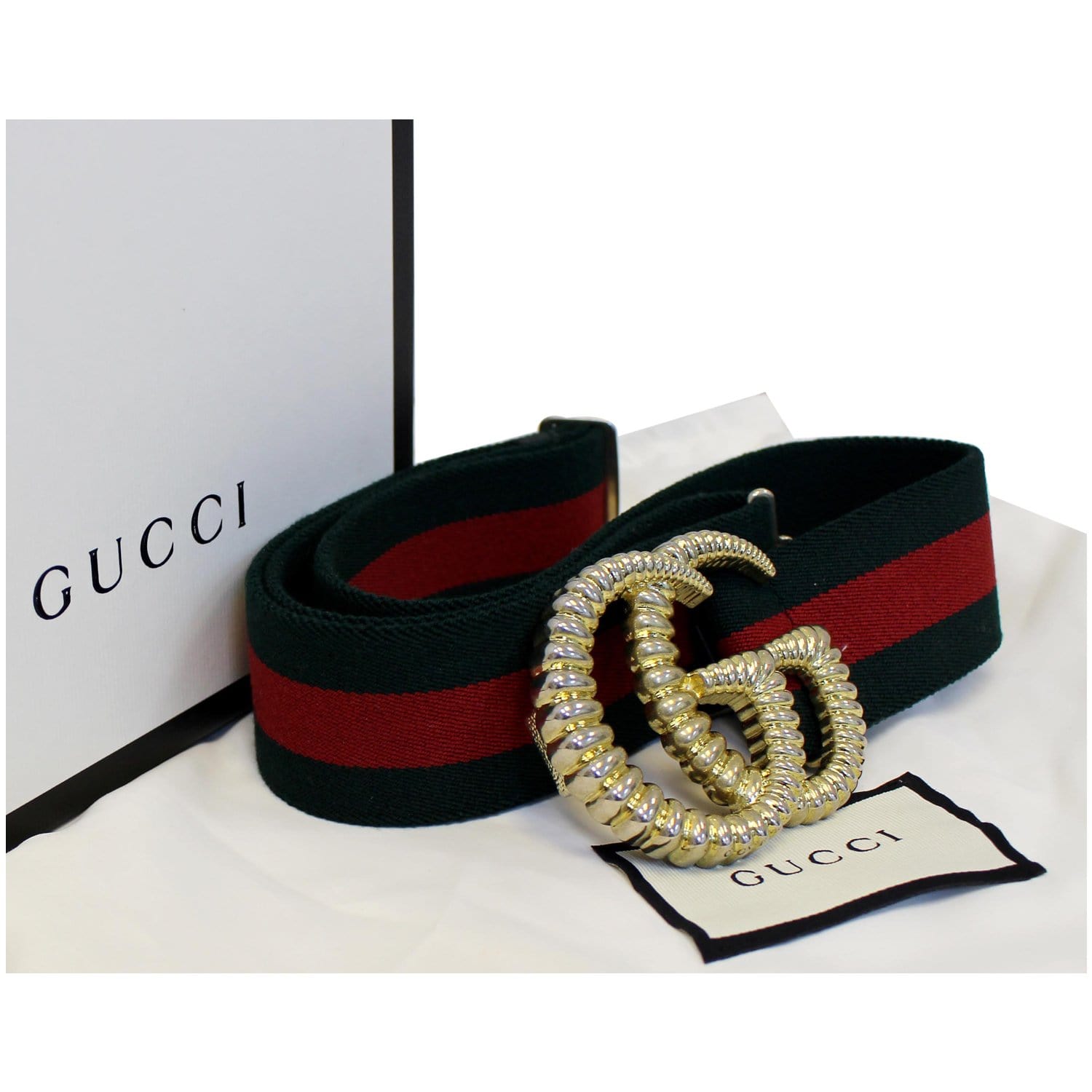 Gucci Leather belt with torchon Double G buckle in 2023