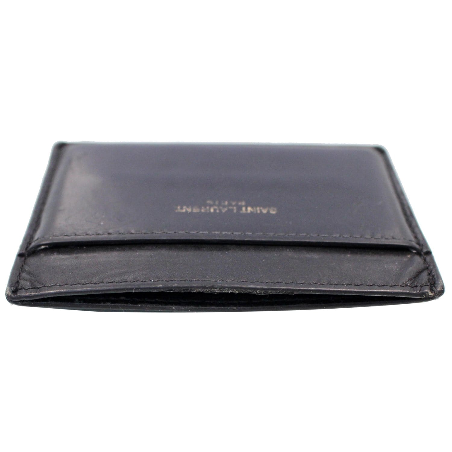 Leather card wallet Saint Laurent Black in Leather - 20894960