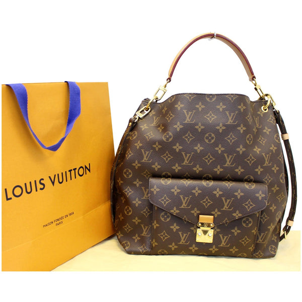 LOUIS VUITTON Metis Hobo Monogram Canvas Shoulder Bag Brown