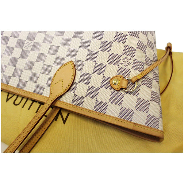 LOUIS VUITTON Neverfull MM Damier Azur Tote Shoulder Bag