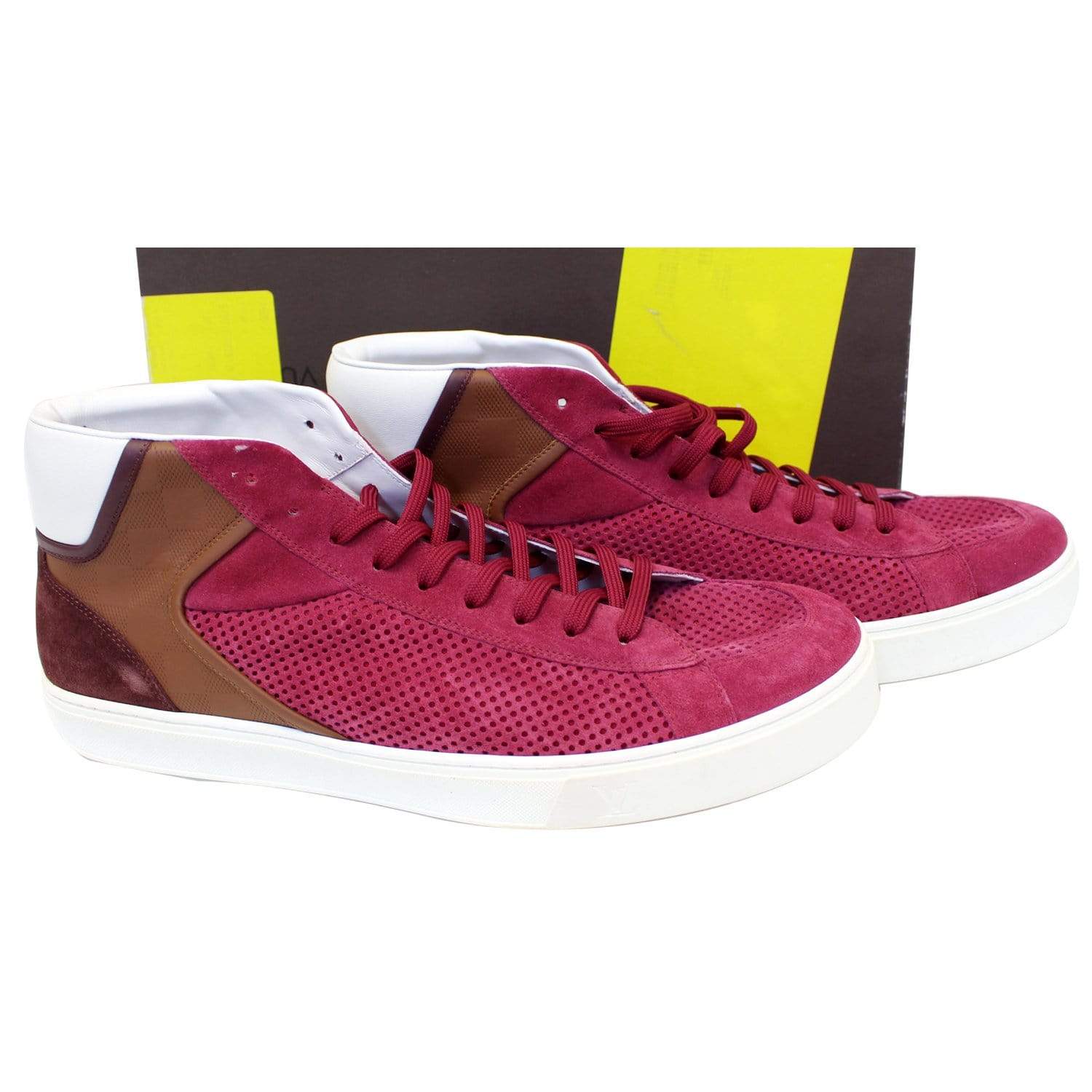 Louis Vuitton Player Sneakers Suede Leather Framboise