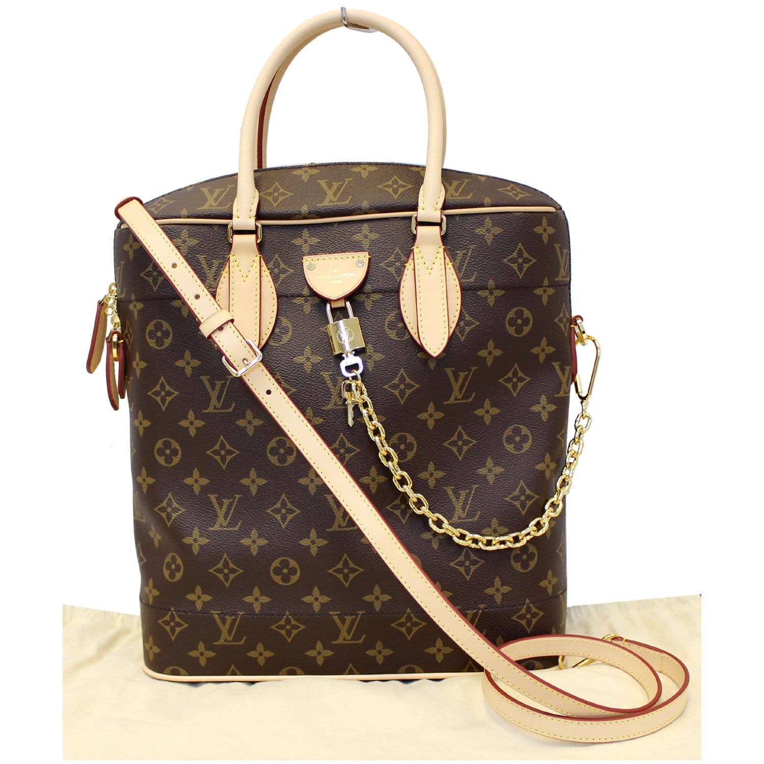 Carry all leather handbag Louis Vuitton Brown in Leather - 36773308