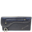 CHRISTIAN DIOR Saddle Leather Wallet Black-US