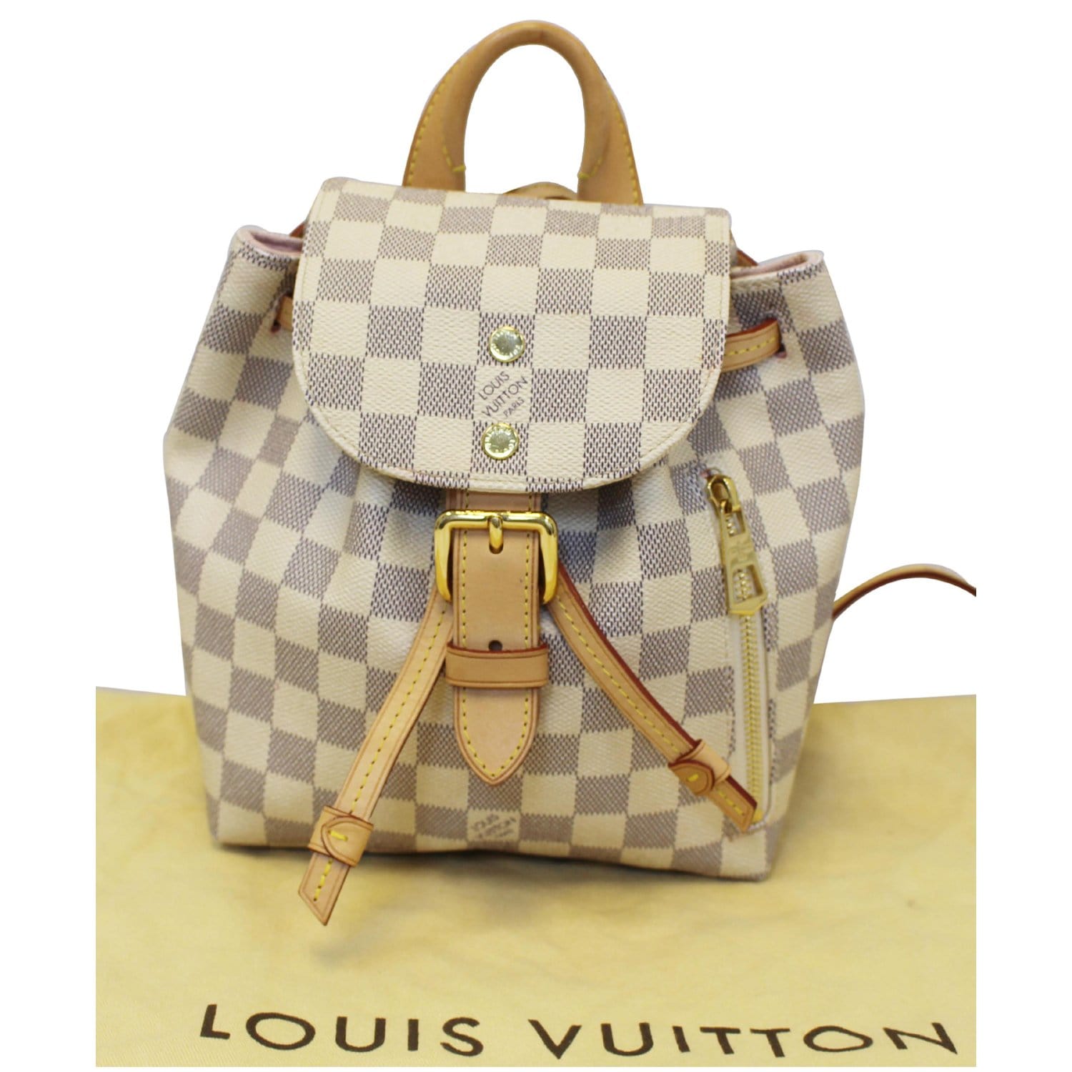 LOUIS VUITTON Sperone Damier Azur Backpack Bag White-US