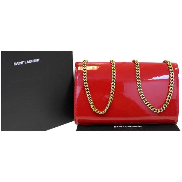 YVES SAINT LAURENT Kate Small Patent Leather Crossbody Bag Red-US