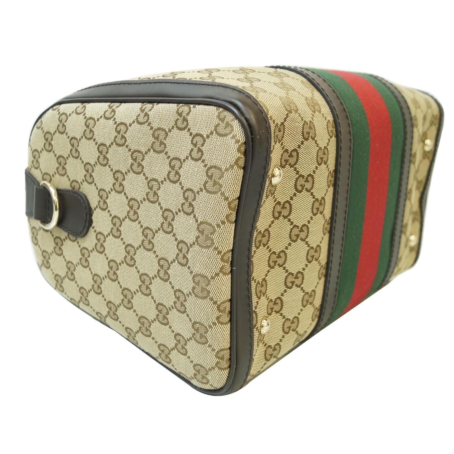 Authentic Gucci Vintage Web Boston Bag - MINT condition!, Luxury