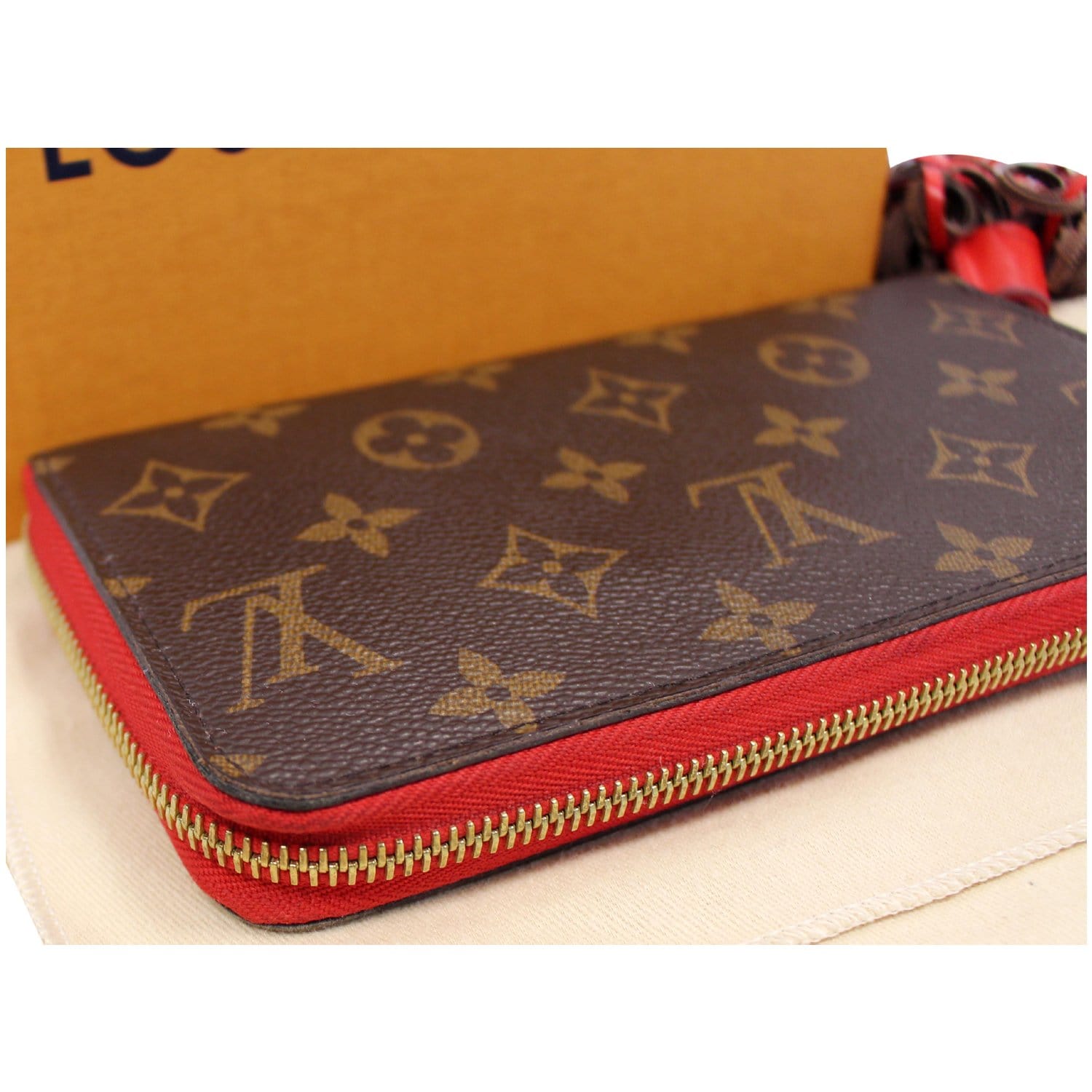 🌸 LOUIS VUITTON Josephine Monogram Long Wallet Red Brown (SP4121) + Insert  🌸