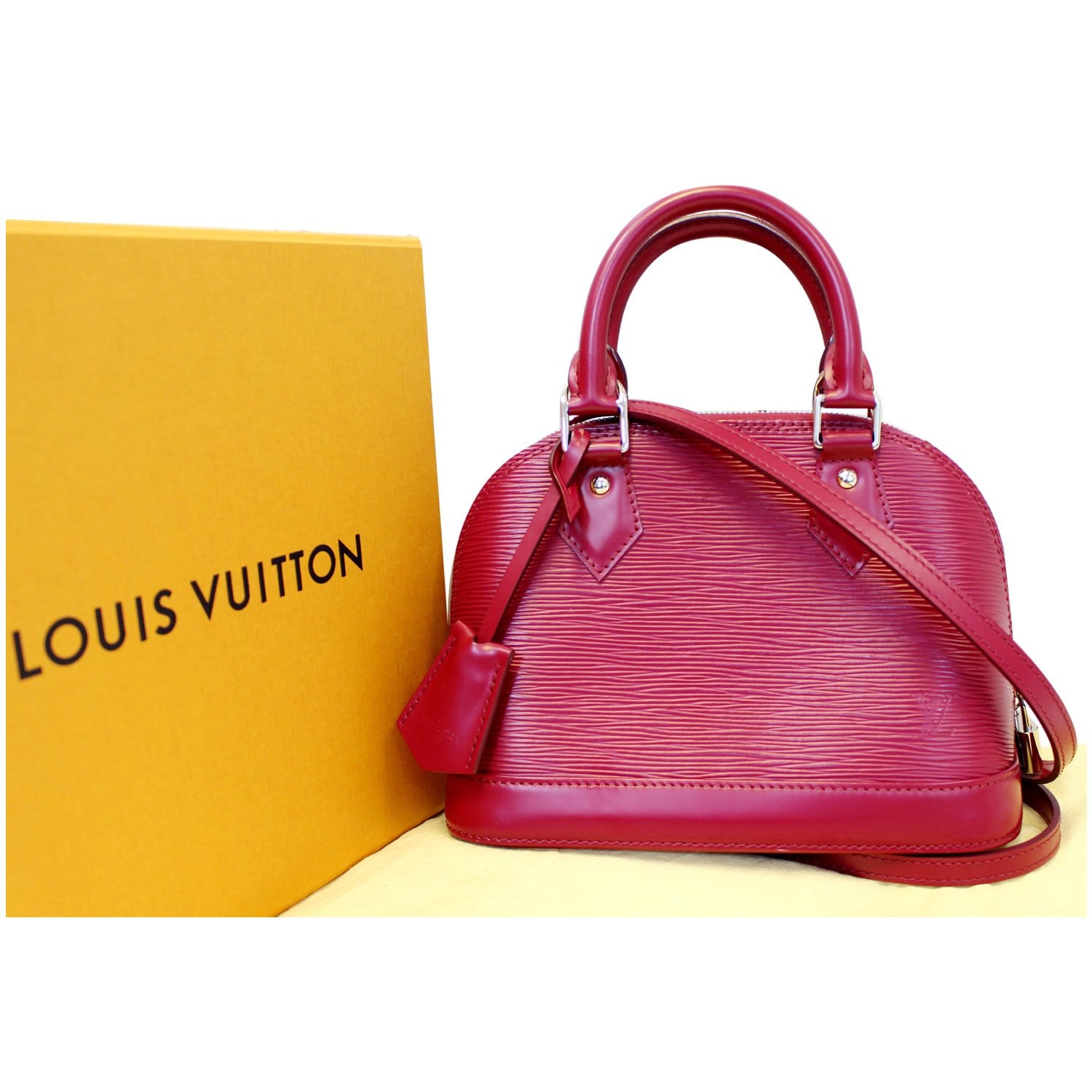 Louis Vuitton Epi Leather Denim Alma BB Satchel (SHF-22105) – LuxeDH