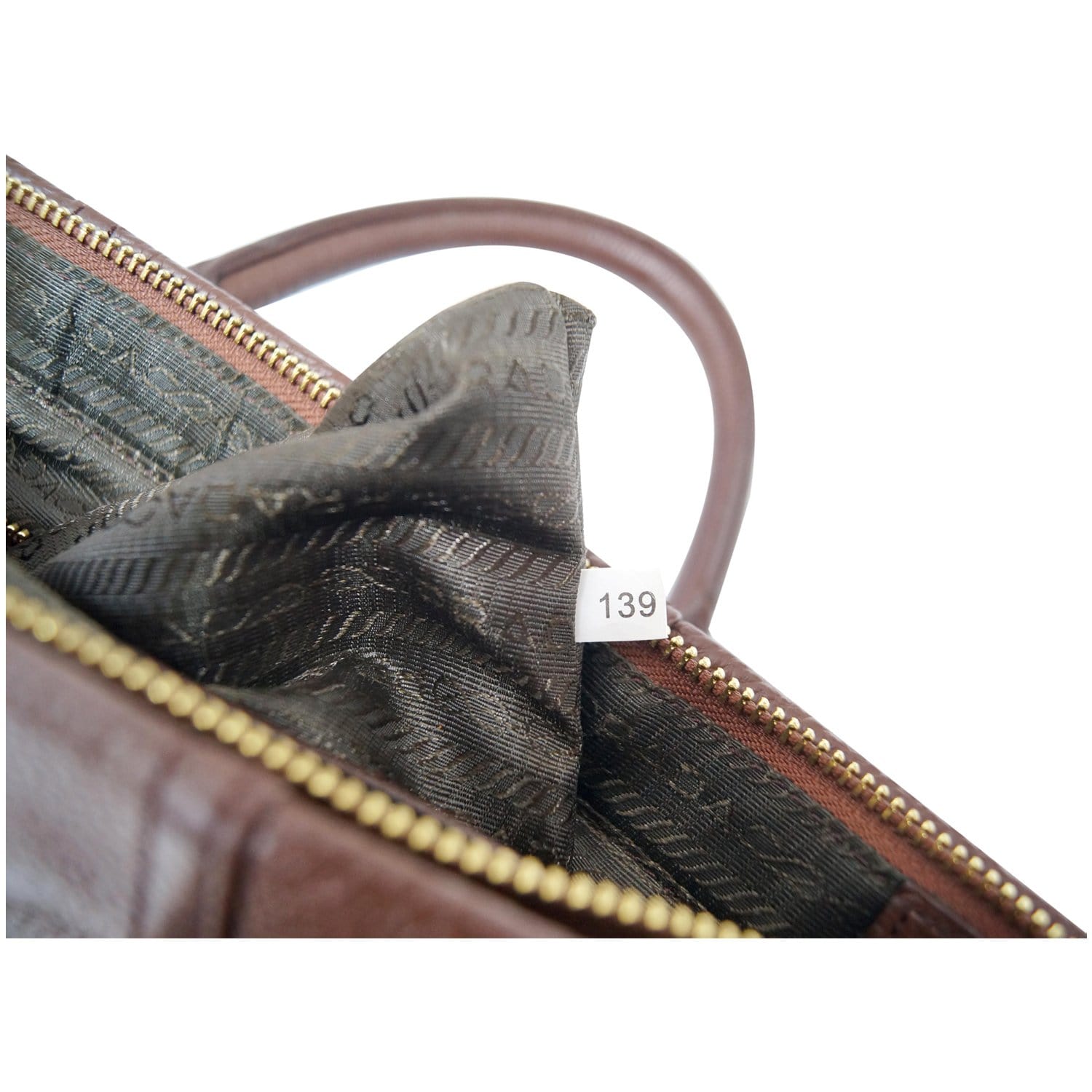 Prada Metallic Silver Cervo Antik Leather Bauletto Bag