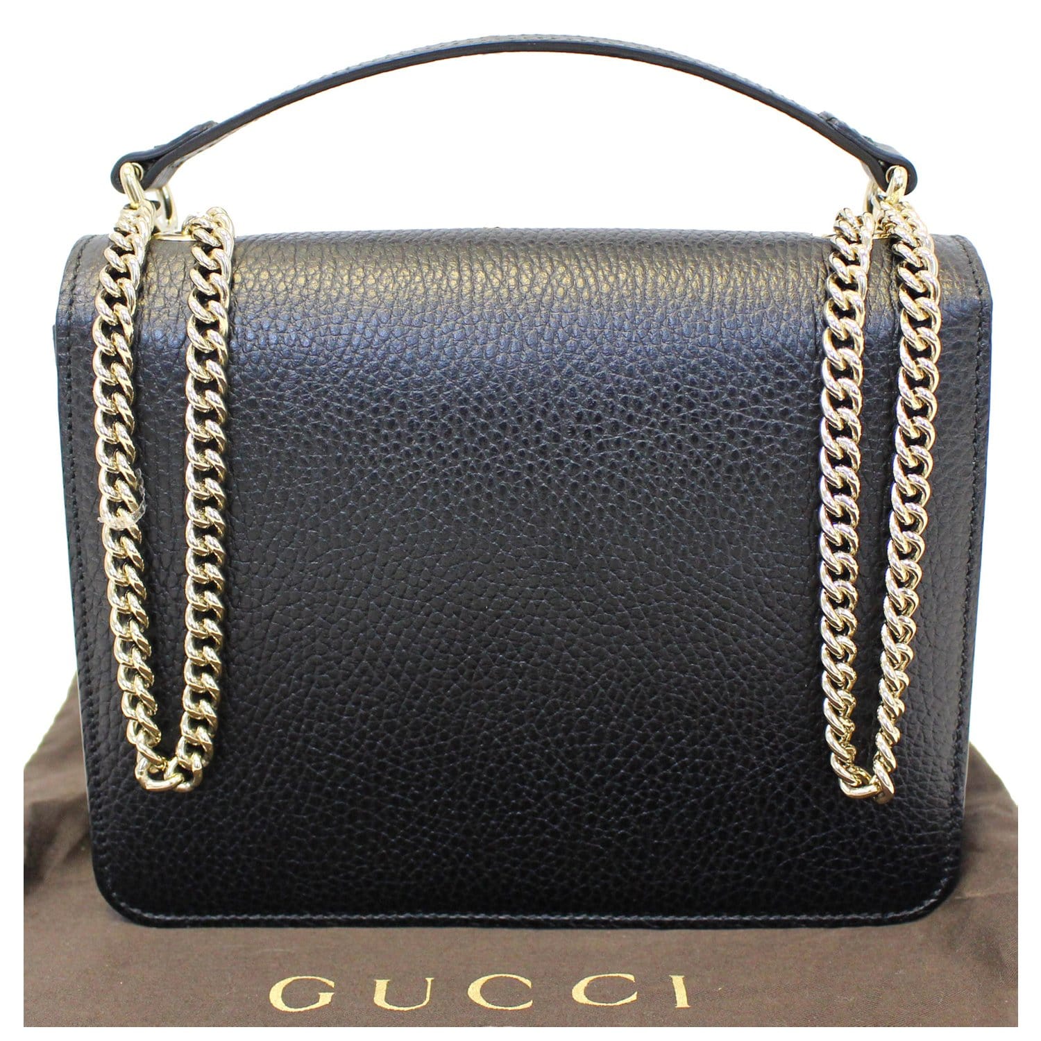 Gucci Black Leather Interlocking G Shoulder Bag Gucci