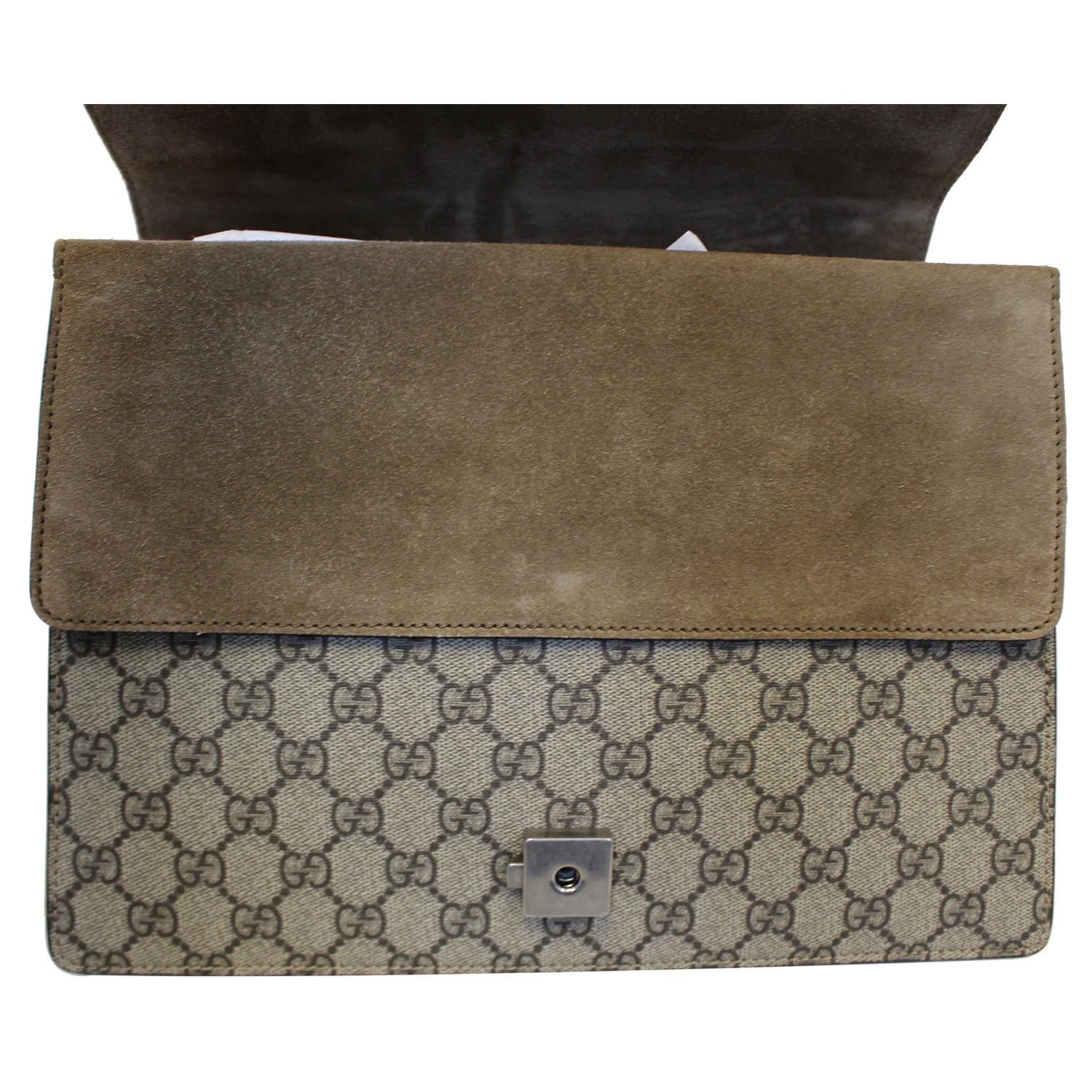 GUCCI GG Supreme Monogram Medium Dionysus Shoulder Bag Taupe