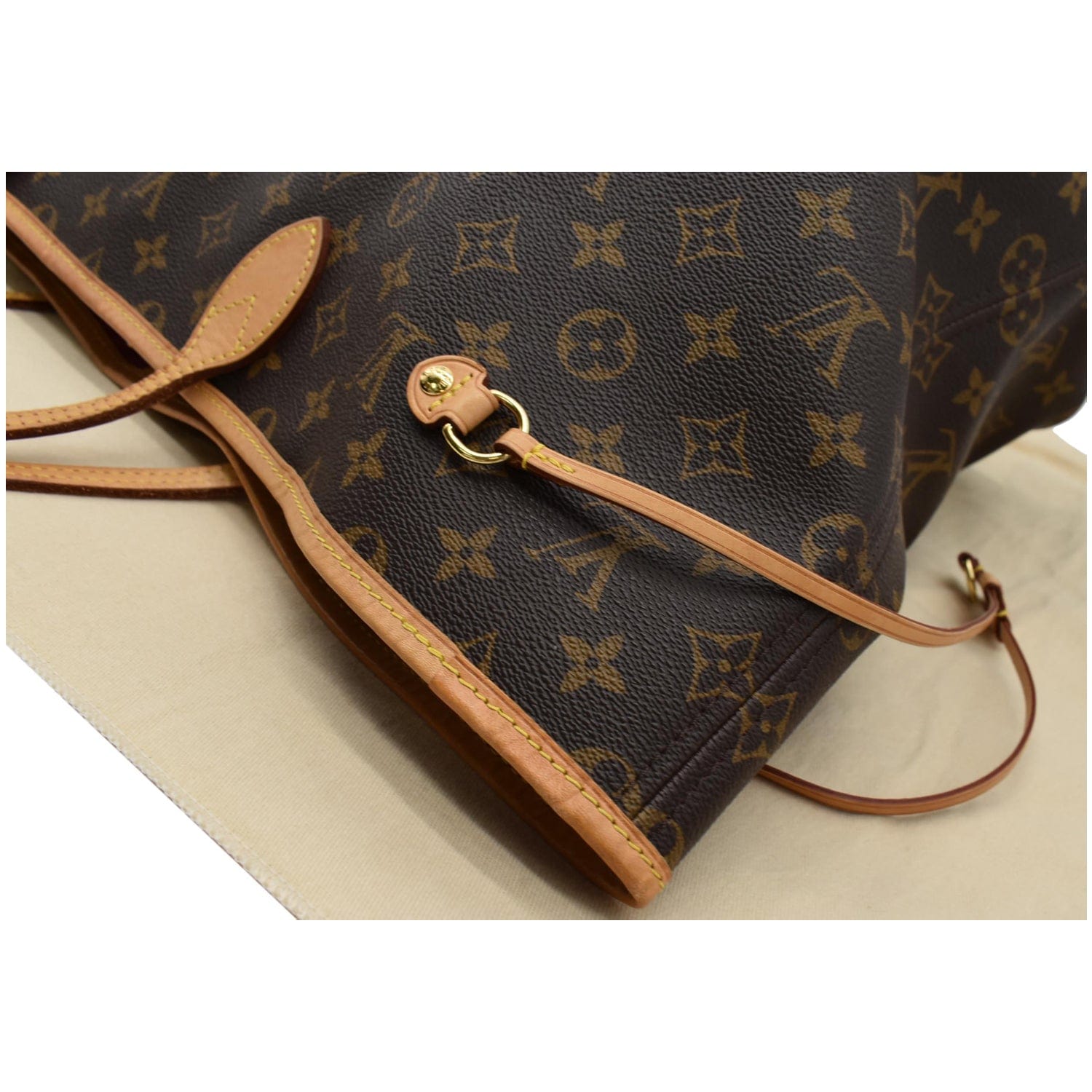 LOUIS VUITTON Neverfull GM Monogram Canvas Tote Bag Brown - 10% Off