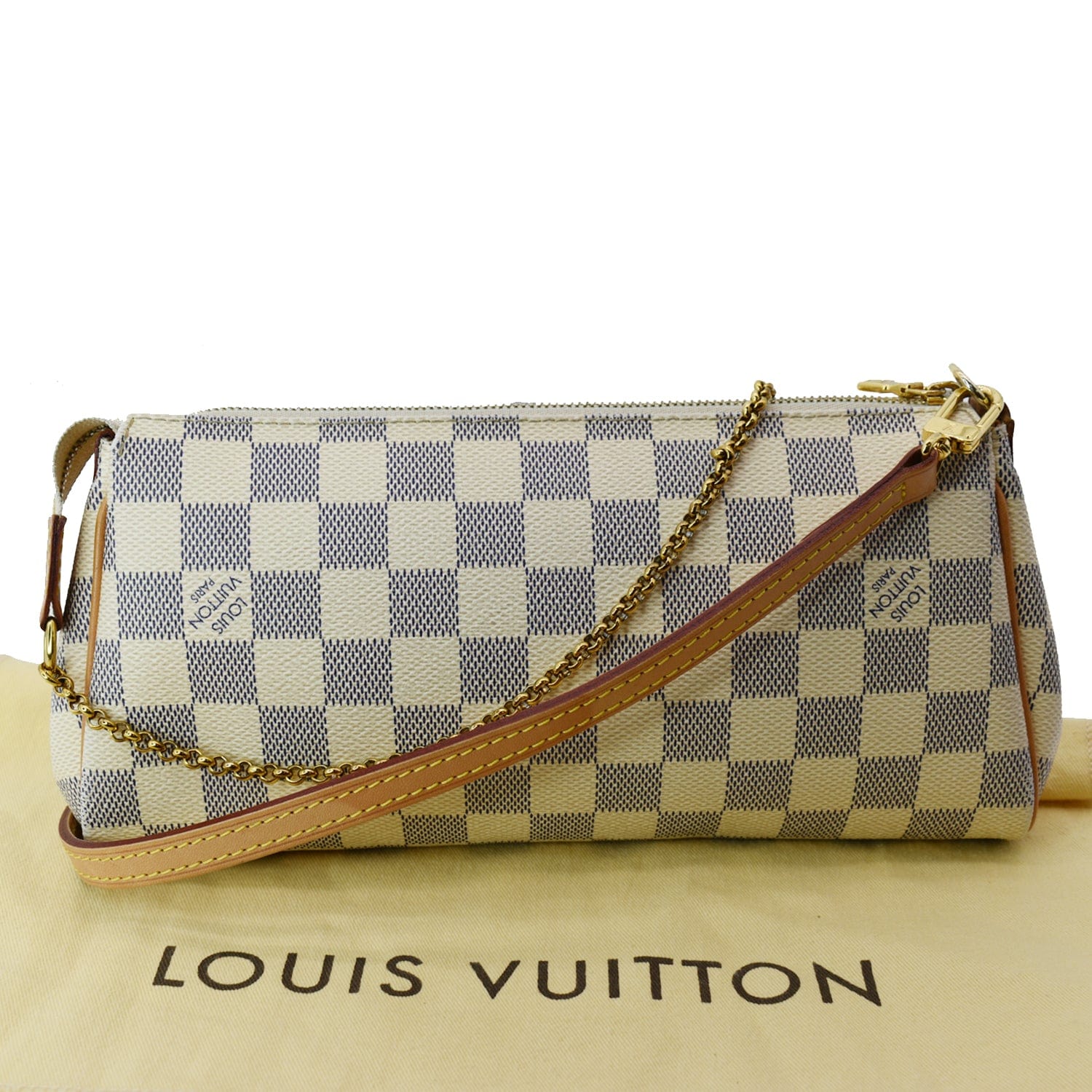 AUTHENTIC Louis Vuitton Eva Clutch Damier Azur PREOWNED (WBA234) – Jj's  Closet, LLC