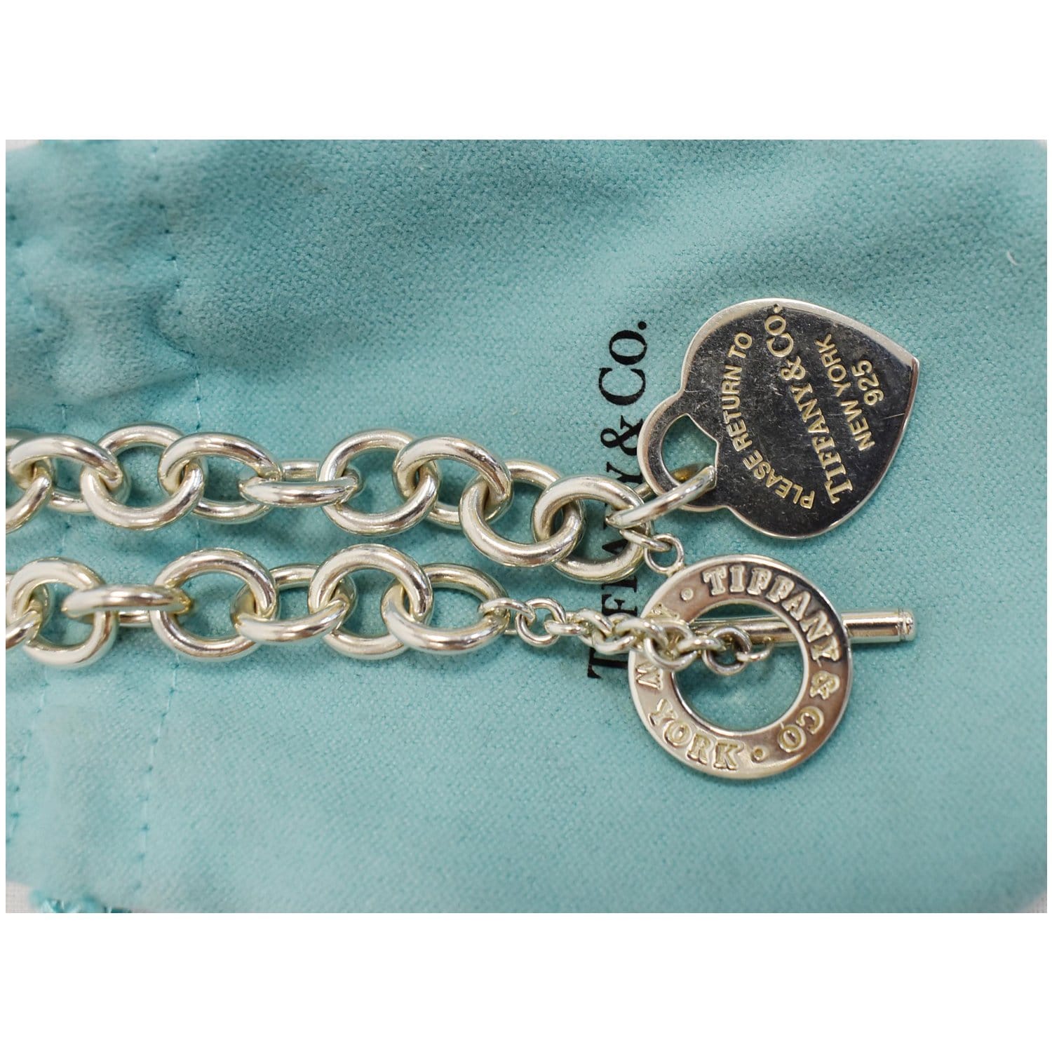 Tiffany & Co. Return To Tiffany Heart Tag Silver Chain Link Toggle Necklace  Tiffany & Co.