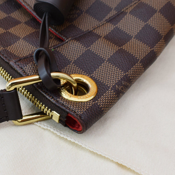 LOUIS VUITTON South Bank Besace Damier Ebene Crossbody Bag Brown