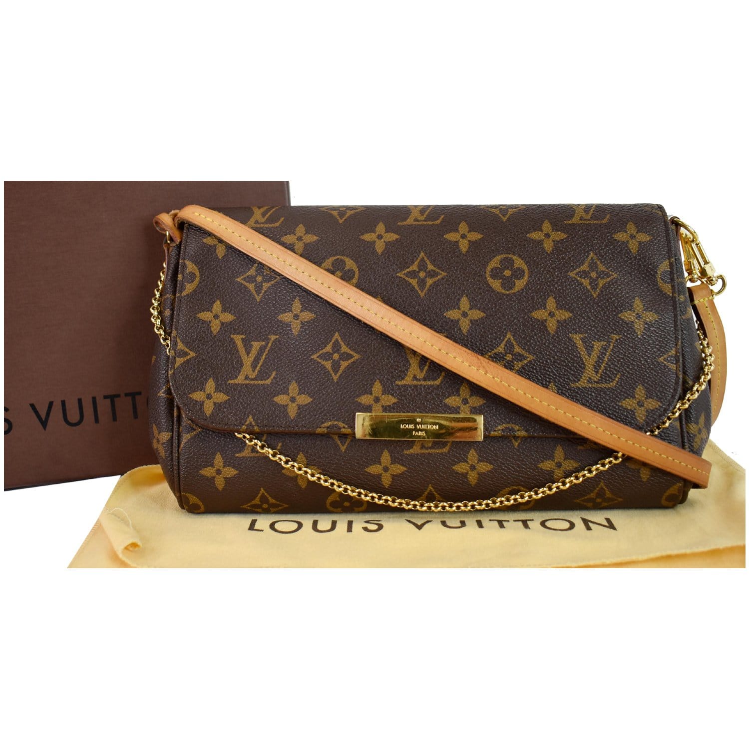 Paname set leather crossbody bag Louis Vuitton Brown in Leather - 32752508