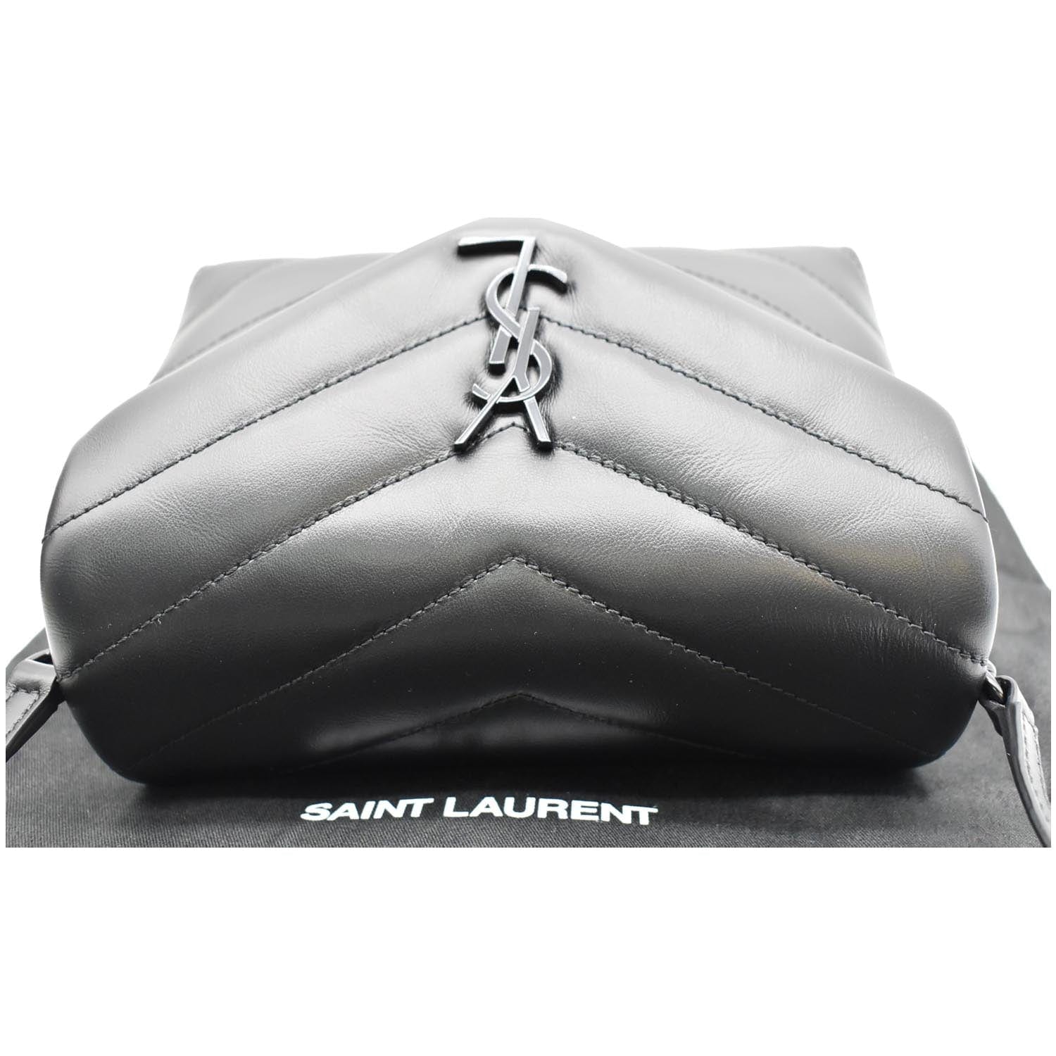 YVES SAINT LAURENT Loulou Puffer Toy Mini Bag Black Quilted