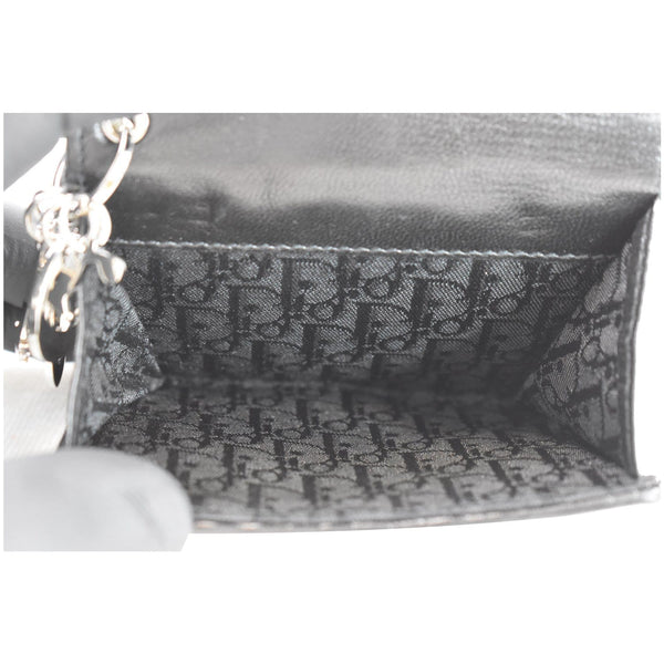 Christian Dior Cannage Lady Dior Charm Wallet black