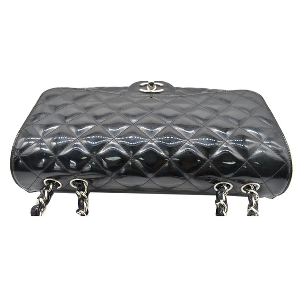 Chanel Jumbo Single Flap Patent Leather Shoulder Bag