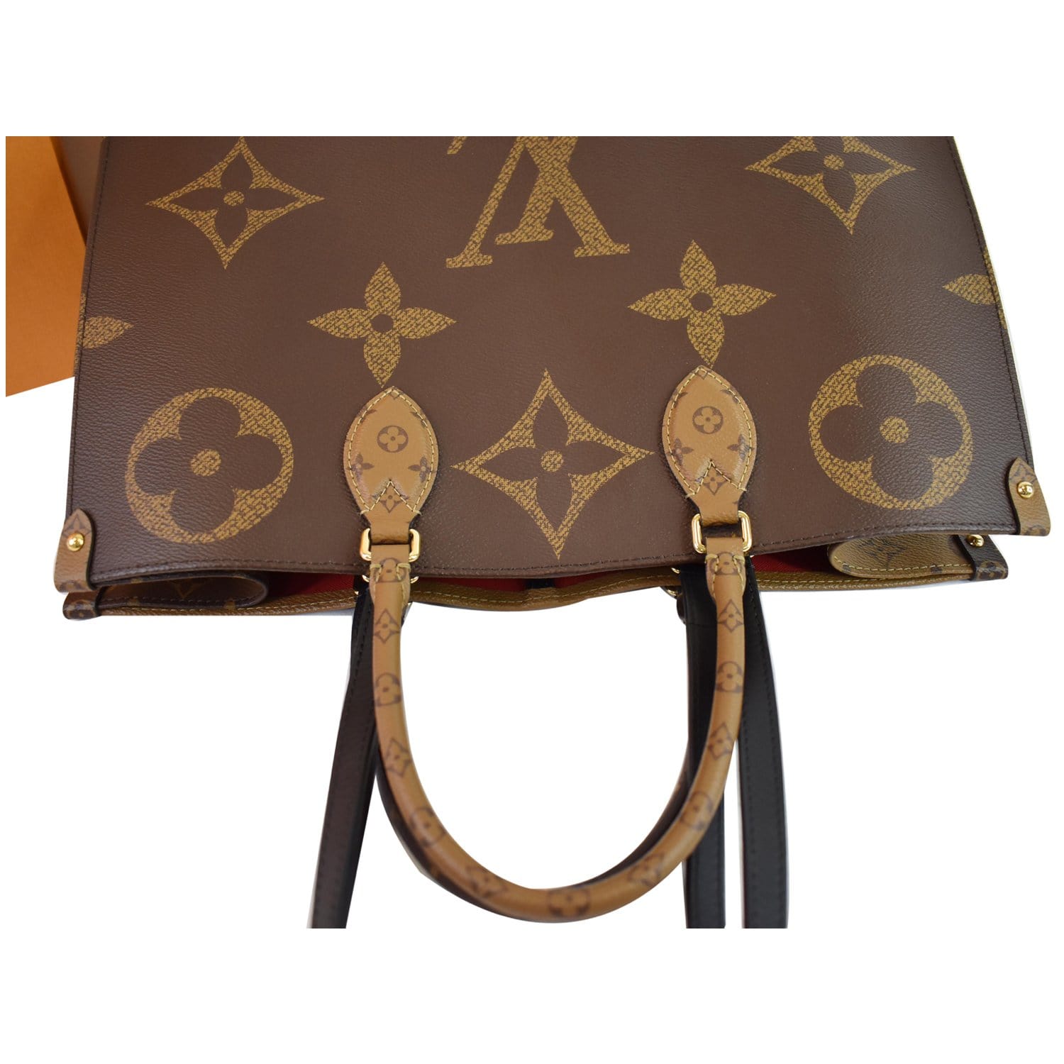 Louis Vuitton Monogram On-The-Go GM 2way Handbag, Brown, PVC Coated Canvas