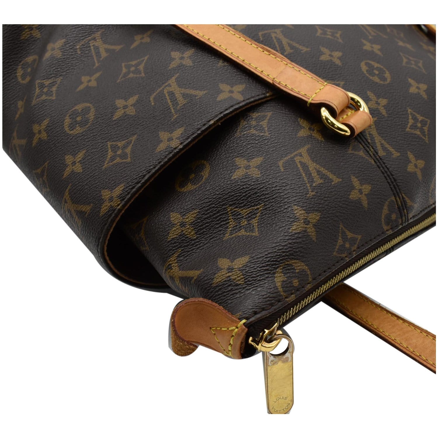 Louis Vuitton 100% Coated Canvas Color Block Brown Monogram Canvas Cabas  Mezzo Shoulder Bag One Size - 51% off