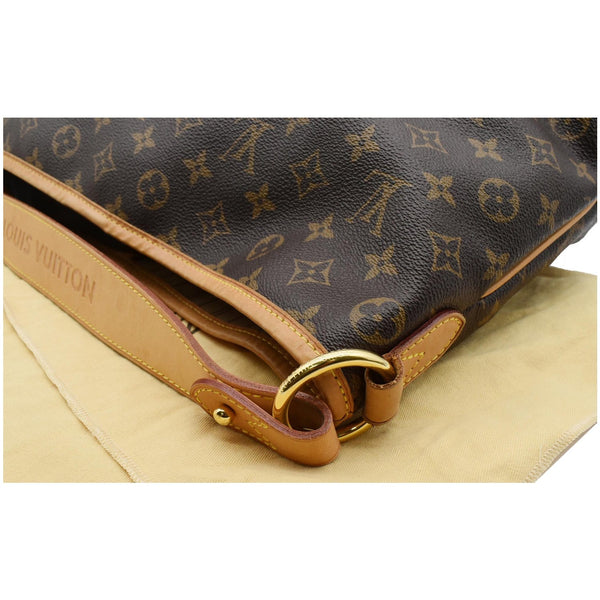 LOUIS VUITTON Delightful MM Monogram Canvas Hobo Bag Brown