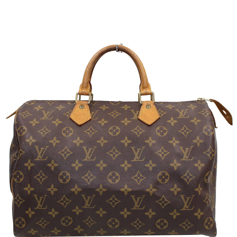 LOUIS VUITTON Speedy 35 brown monogram canvas bag – Vintage Carwen