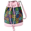 GUCCI GG Psychedelic Leather Bucket Shoulder Bag Multicolor 598149