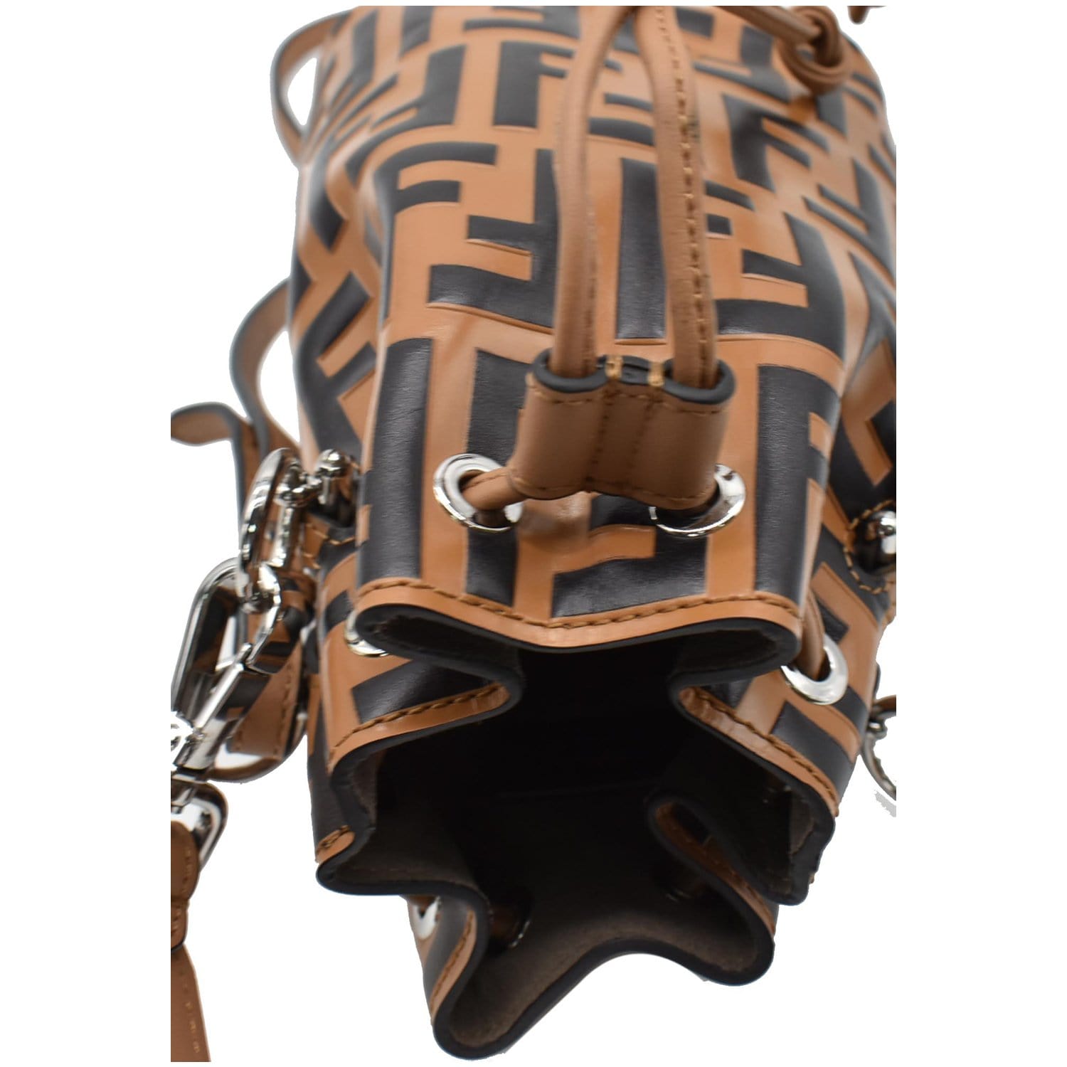 Mon trésor leather crossbody bag Fendi Brown in Leather - 35370364