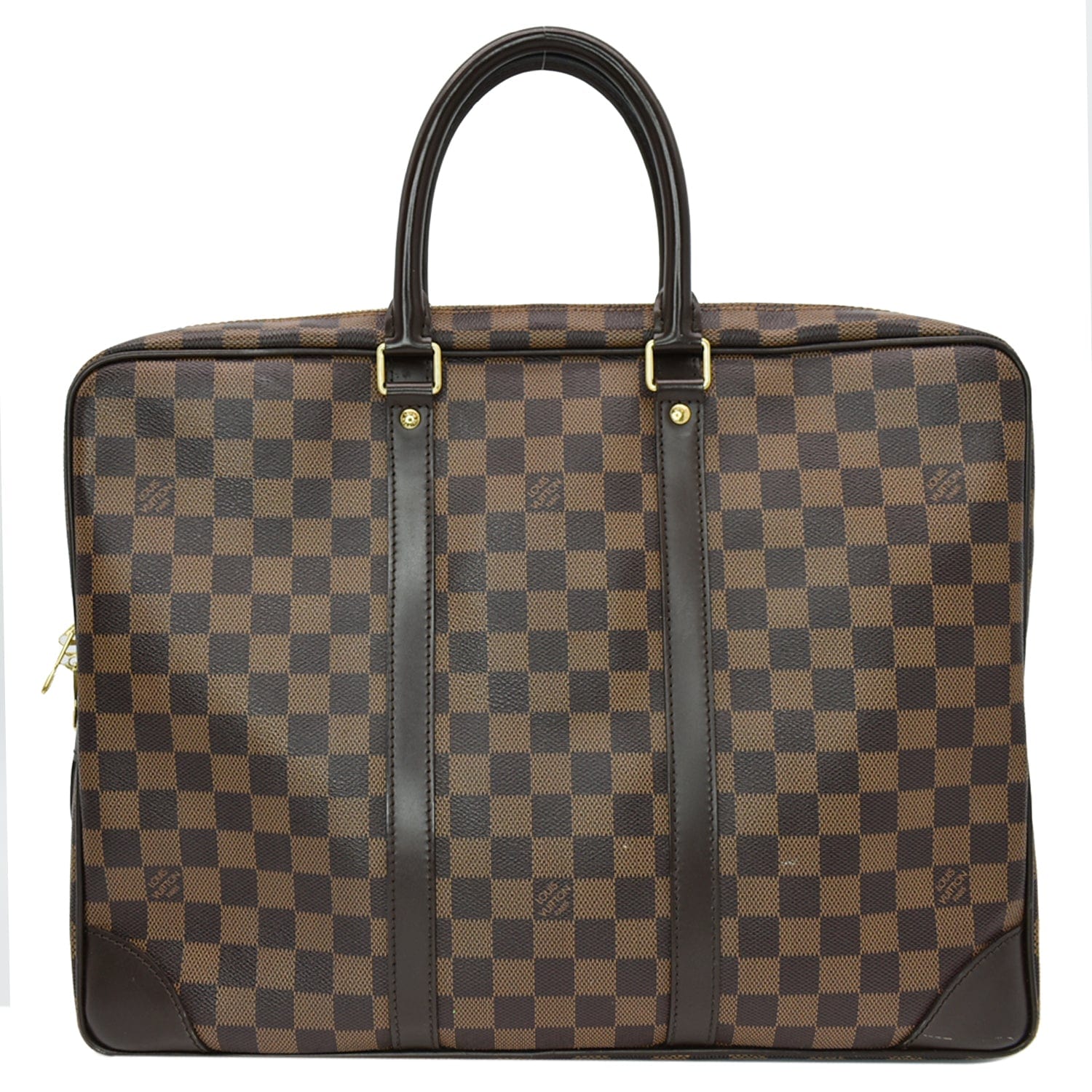Louis Vuitton Epi Porte Documents Voyage Business Bag Brown M54478