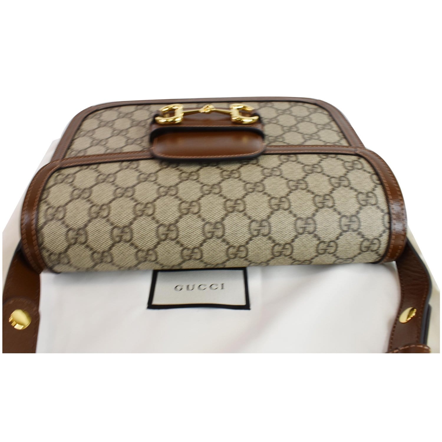 GUCCI Shoulder Bag 48・001・4825 vintage GG Supreme Canvas beige Women U –