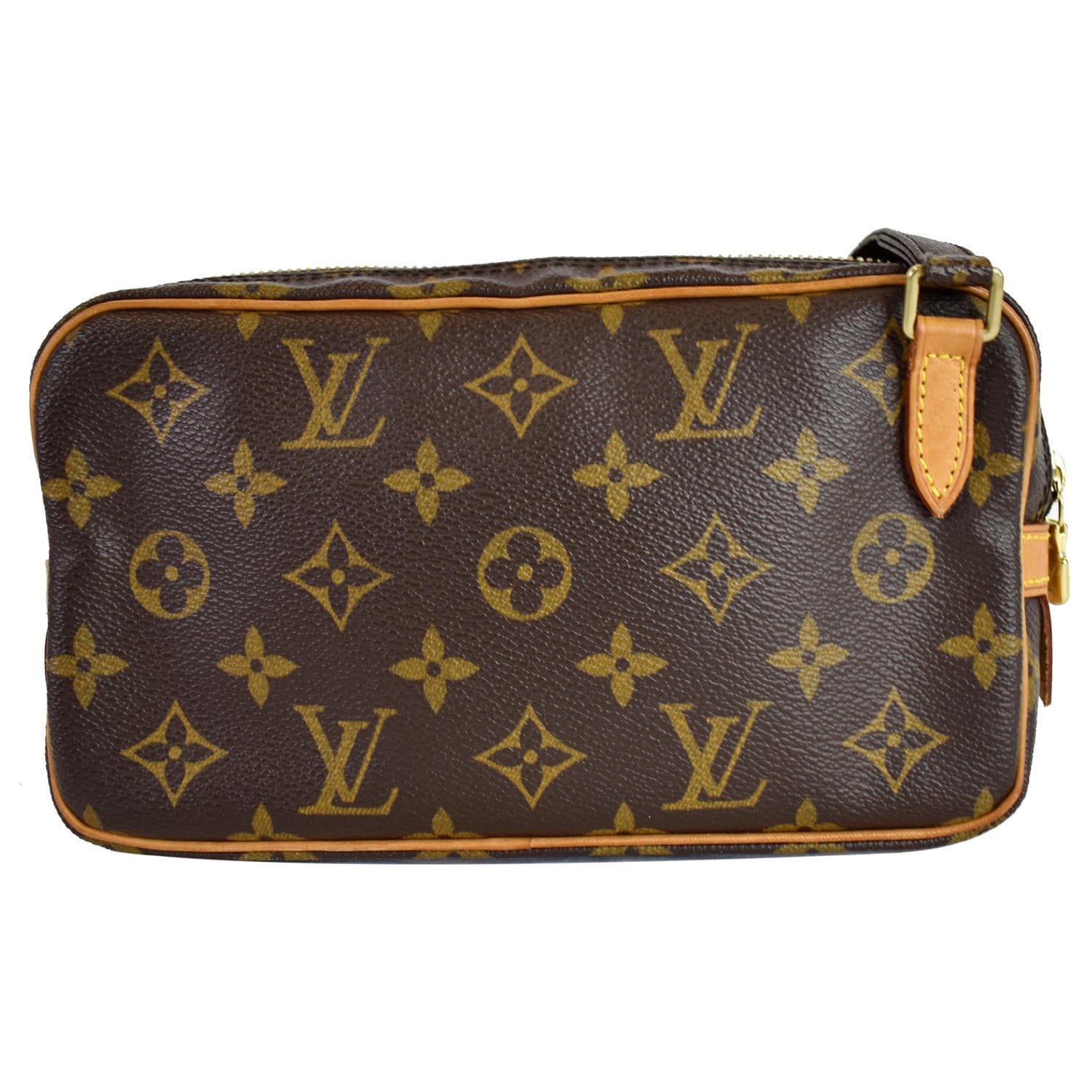 Louis Vuitton Marly handbag clutch in monogram canvas and natural