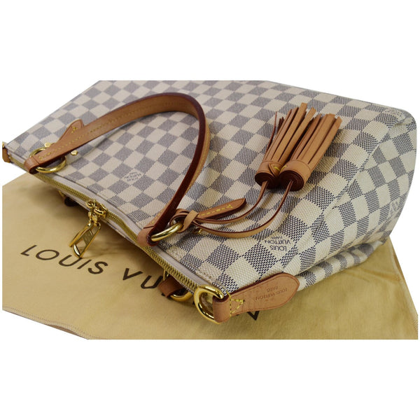 LOUIS VUITTON Lymington Damier Azur Tote Bag White