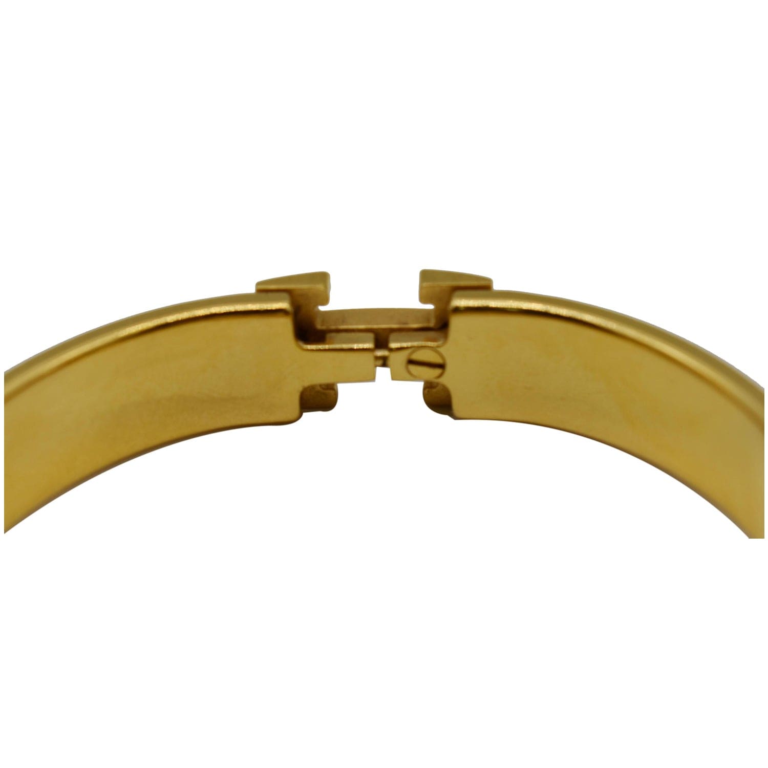 Hermès Clic Clac H Bracelet - Pink, 18K Yellow Gold-Plated Bangle, Bracelets  - HER561300