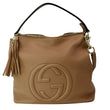 GUCCI Soho Pebbled Leather Hobo Shoulder Bag Rose Beige 408825