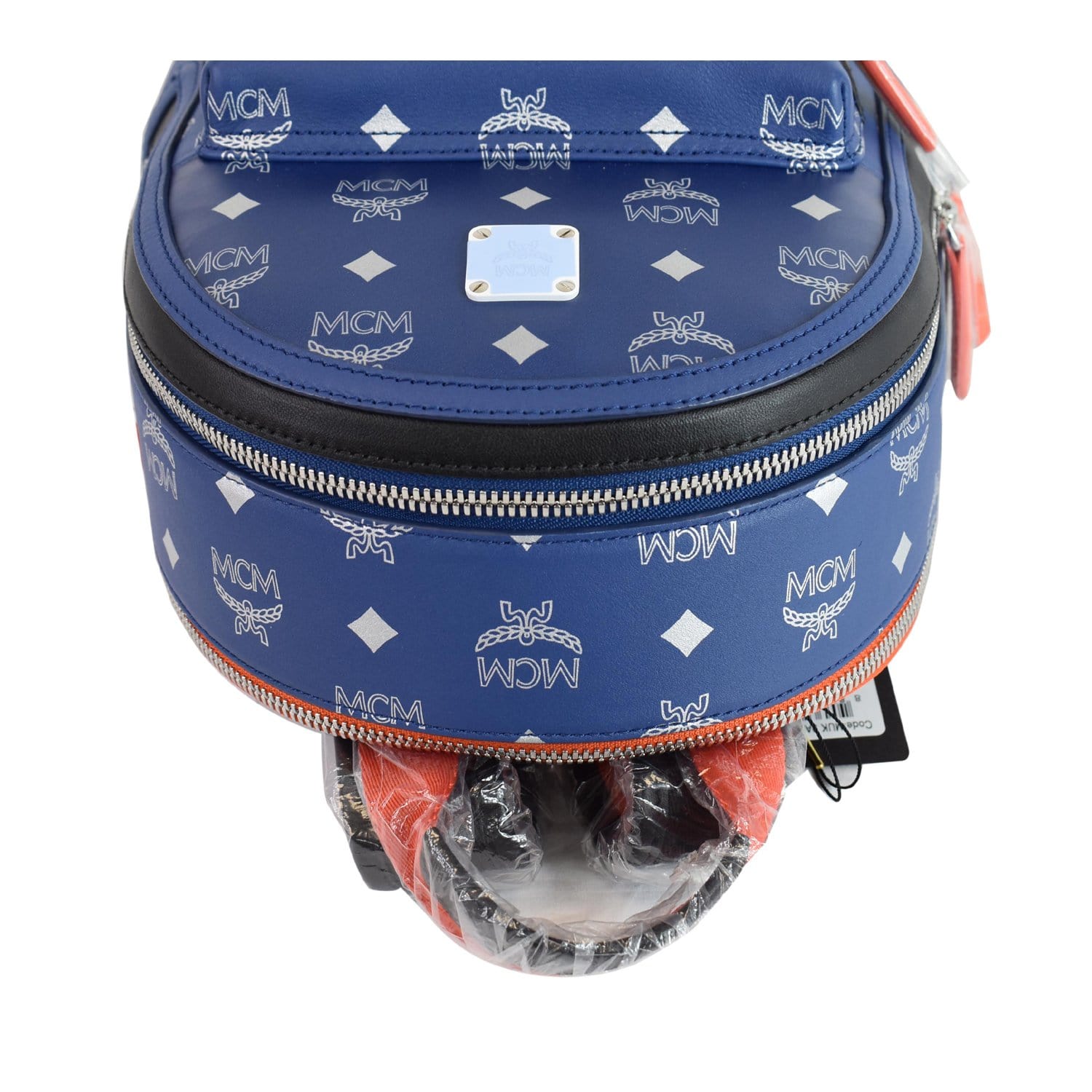 MCM Stark Visetos Backpack Extra Mini Blue Bell