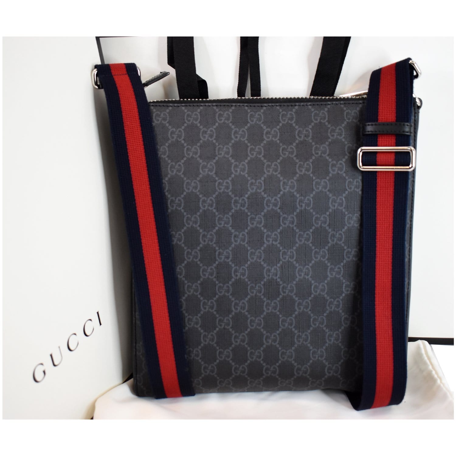 Gucci Men's GG Supreme Tote Bag in Black | End Clothing
